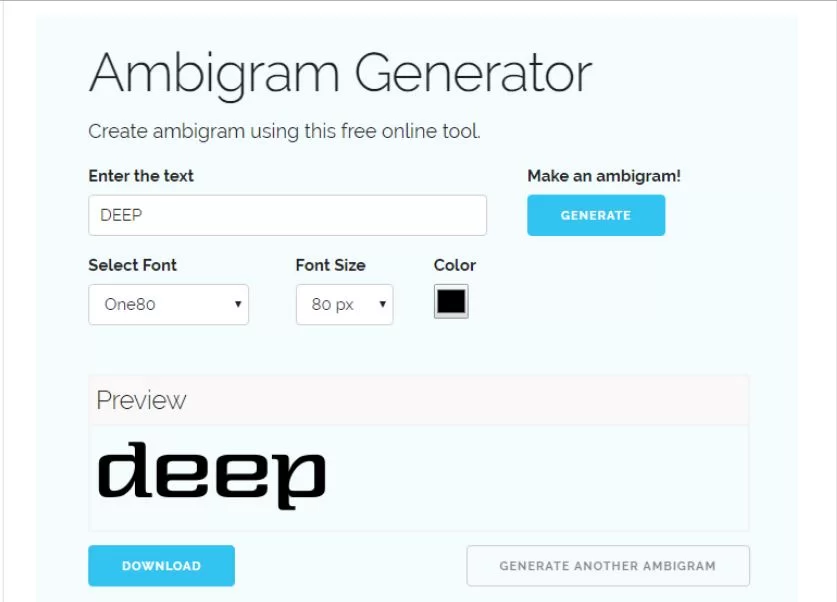 Generador de ambigramas online