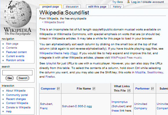Wikipedia descargar musica clasica gratis