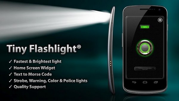 Tiny Flashlight mejores apps para convertir tu movil en una linterna
