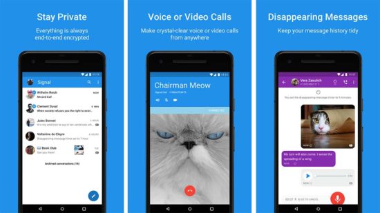 Signal Private Messenger - videochats privados