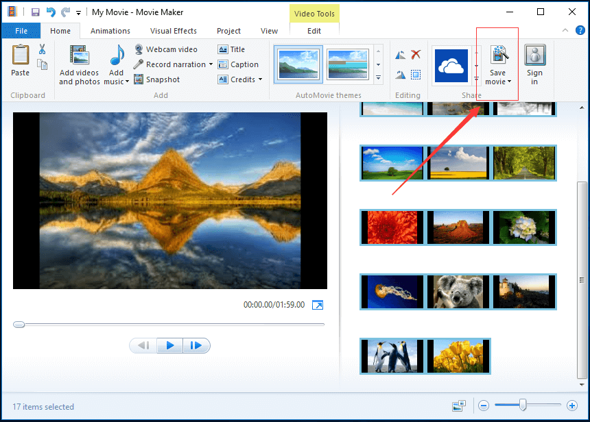 Windows Movie Maker - editor de videos gratis sin marca de agua