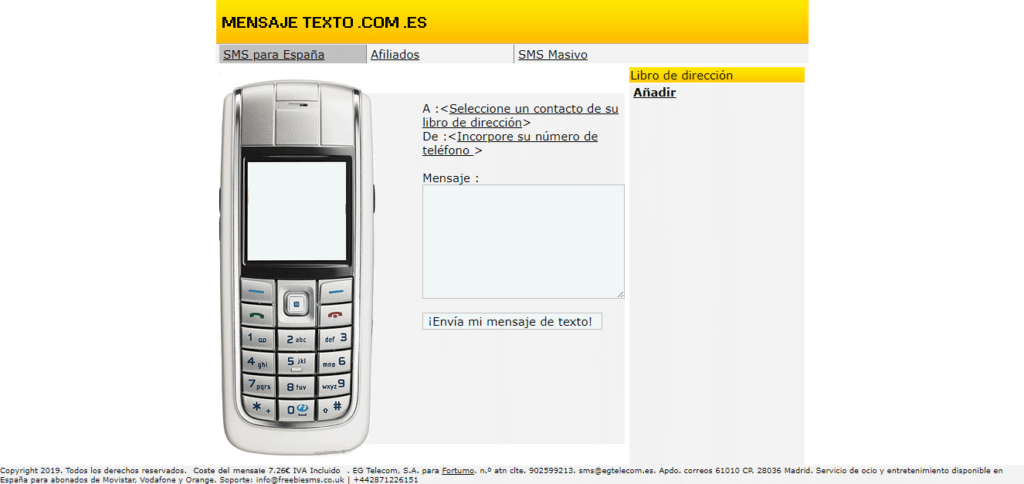 1 mejor sitio web para enviar sms gratis a españa - freebiesms