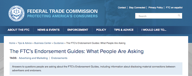Guías de apoyo de la FTC