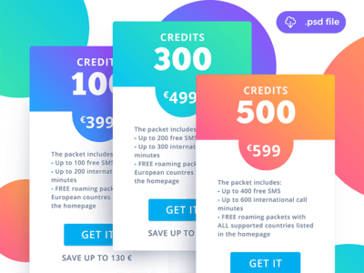 Mesas de precios Freebie