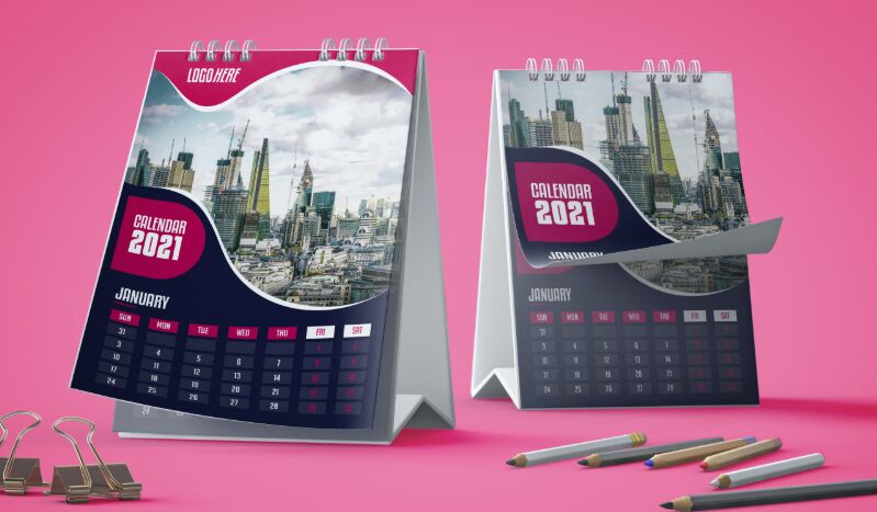 Diseño de plantilla de calendario 2021