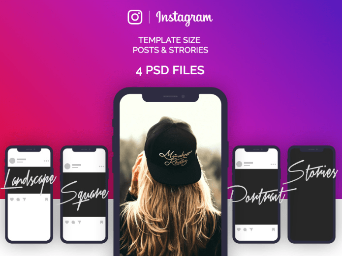 Plantilla GRATUITA de tamaños y dimensiones de imagen de Instagram