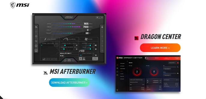 Sitio web de MSI Afterburner