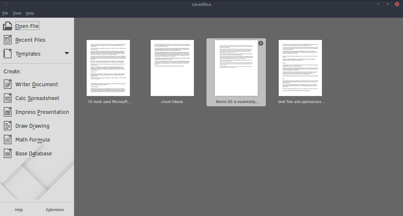 Libreoffice para Linux