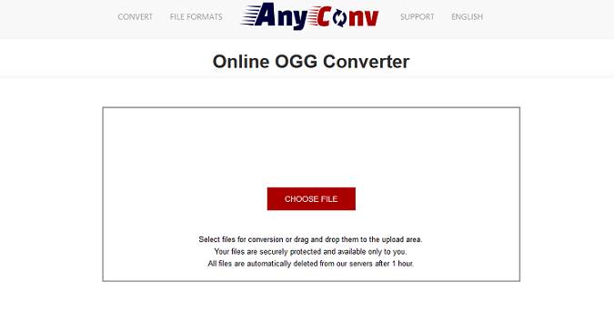 Sitio web de Anyconv