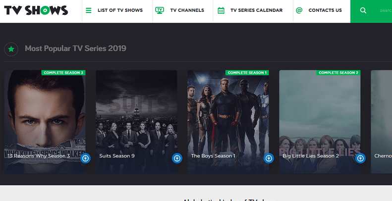 Sitio web de programas de televisión