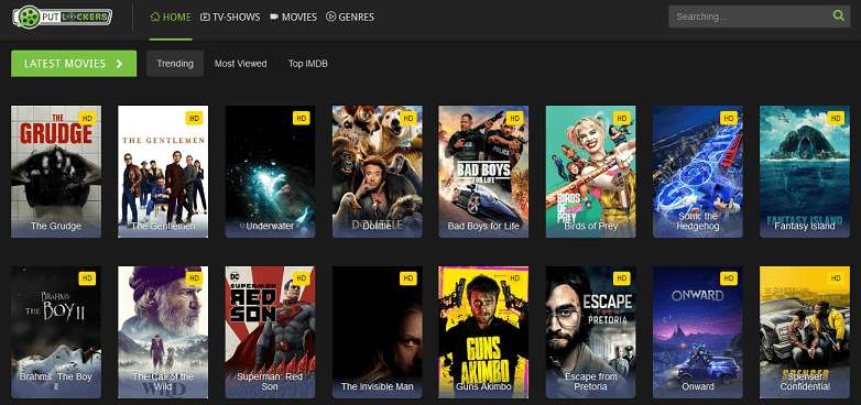 Sitio web de Putlockers