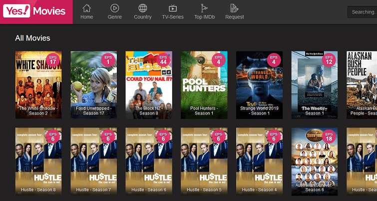 Sitio web de Yesmovies