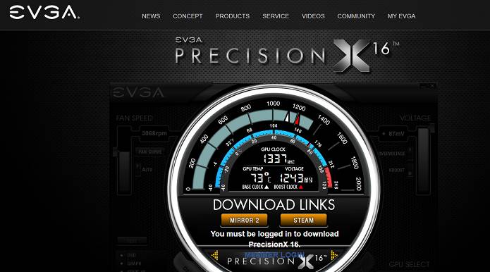 Software EVGA Precision X16 CPU Overclocking