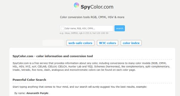 Sitio web de SpyColor