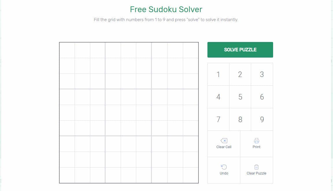 solucionador de sudoku gratis