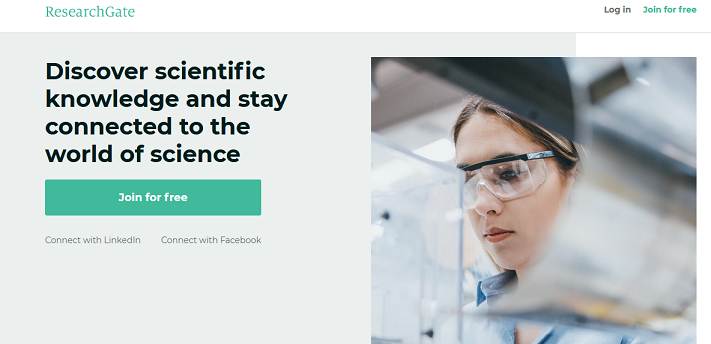 Sitio web de ResearchGate