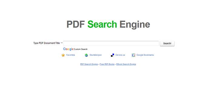 Sitio web del motor de búsqueda PDF