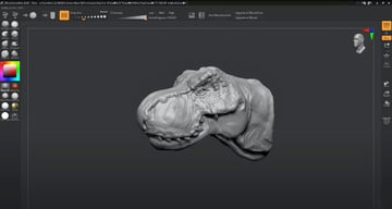 Imagen del mejor software de modelado 3D gratuito para principiantes: ZBrushCoreMini