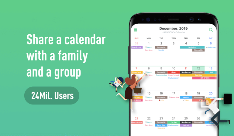 Software de calendario TimeTreeApp