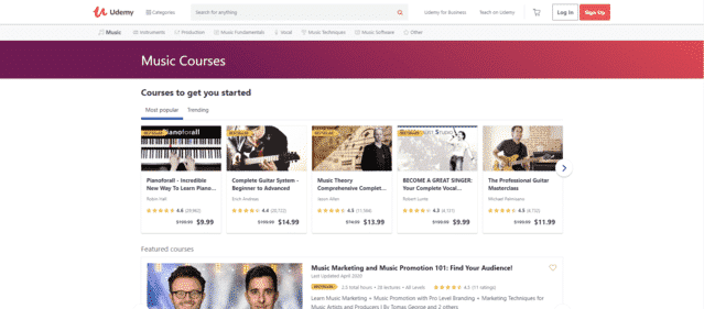 Udemy Learn Music Lessons en línea