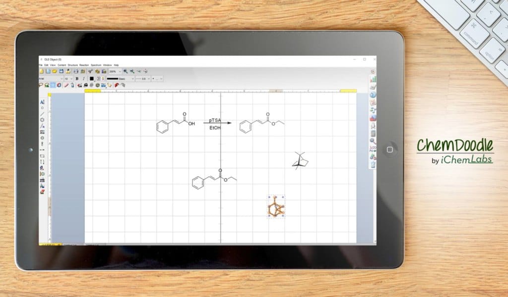 Ejemplo de panel de ChemDoodle