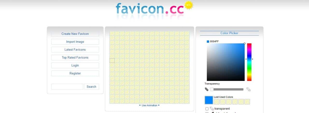 El sitio web Favicon.cc.