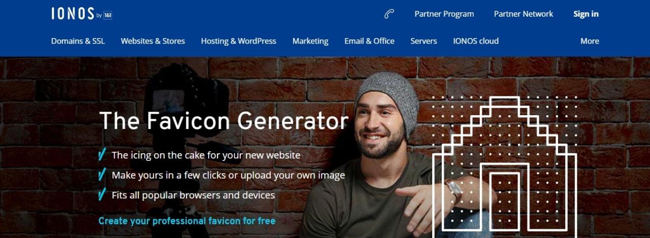 El sitio web gratuito del generador de favicon de Sonos.