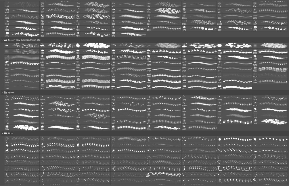 1500+ Pinceles Manga Megapack