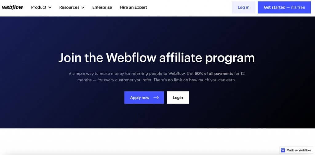 Los mejores programas de afiliación - webflow