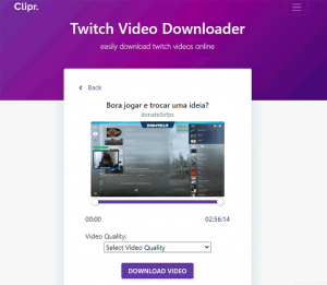 Descarga de vídeos de Twitch con Clipr