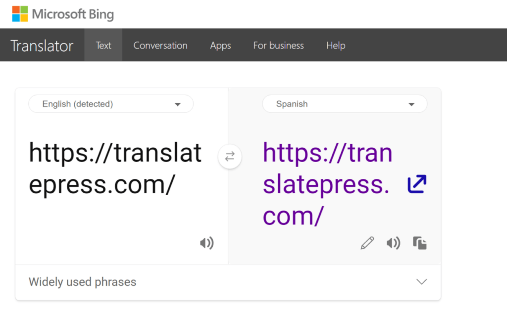Traductor Bing