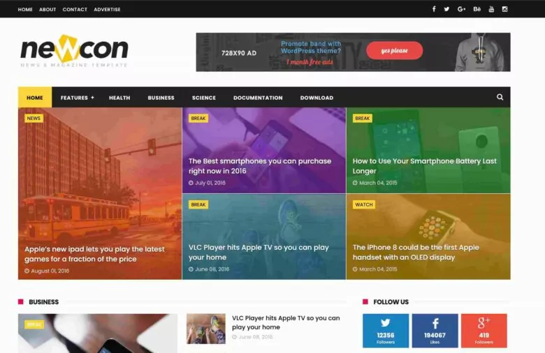 ThemeXpose Newcon plantilla gratuita para blogger