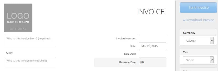 Generador de facturas gratuito de Invoiced