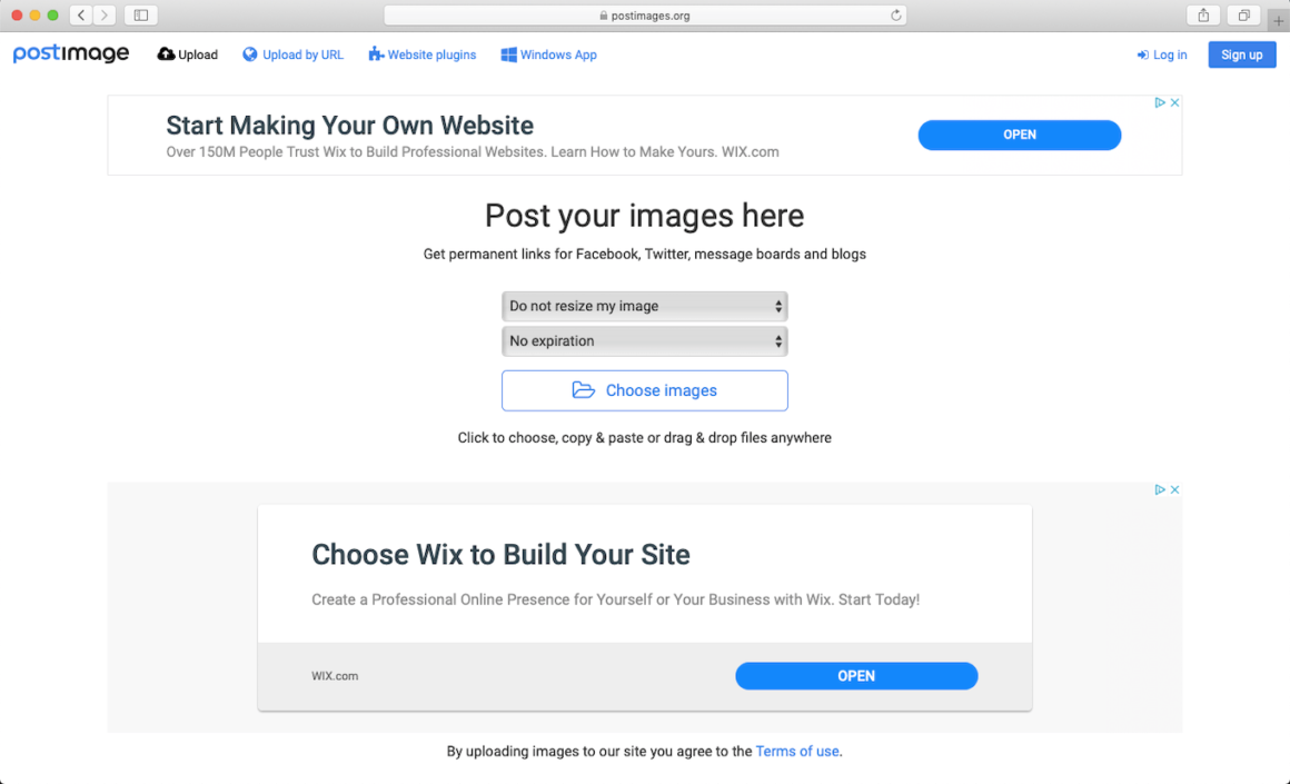 Postimage, un sitio para compartir imágenes en línea