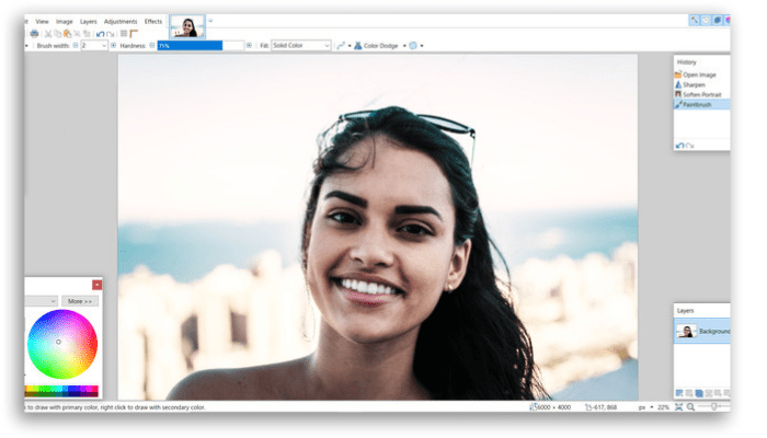 PaintNet Software de edición de retratos