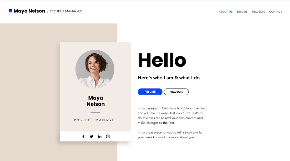 Captura de pantalla de las mejores plantillas Wix 2021