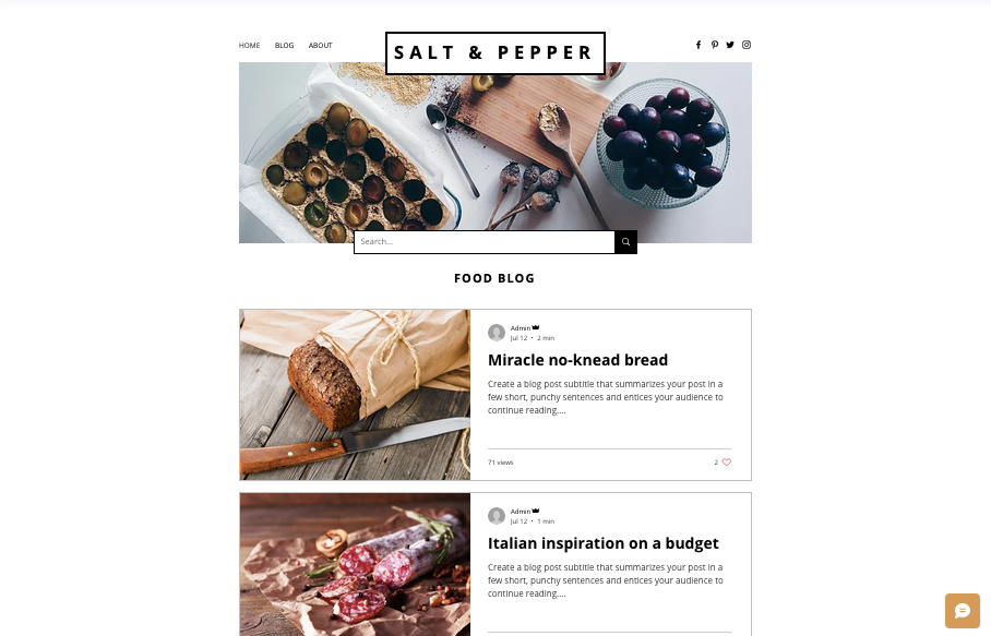 Captura de pantalla de las mejores plantillas Wix 2021
