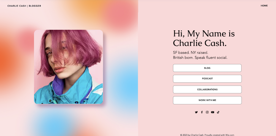 Captura de pantalla de las mejores plantillas Wix 2021