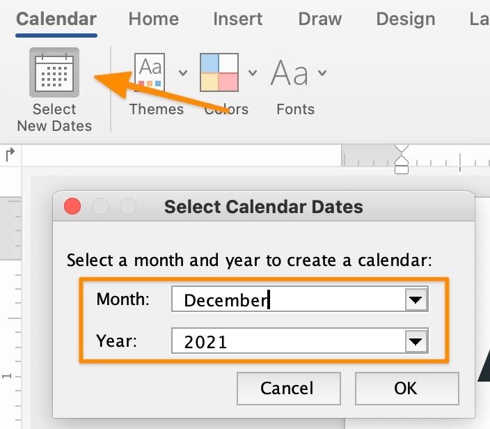 Personalizar un calendario de Microsoft Word