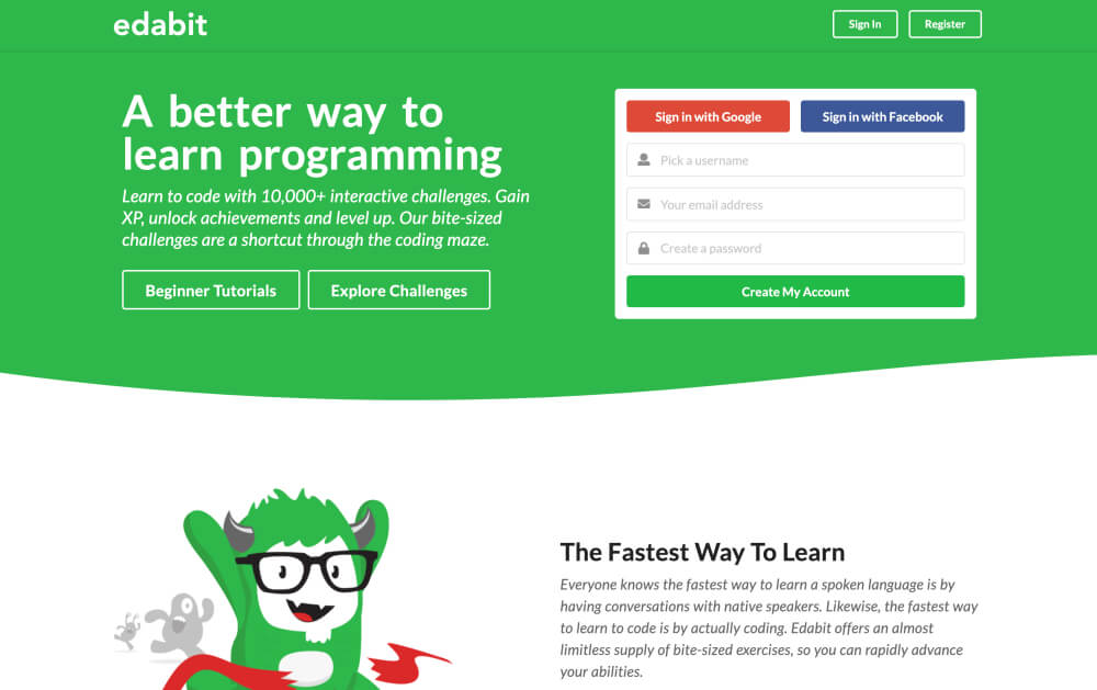 Edabit - Aprende a programar en línea