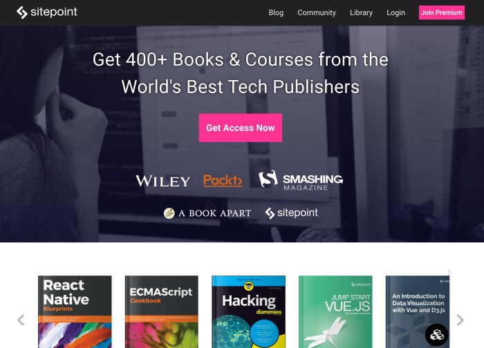 SitePoint - Aprende programación, HTML, CSS y JavaScript con artículos y libros