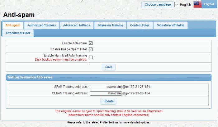 Captura de pantalla de Comodo Dome antispam