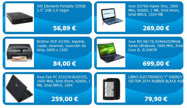 Oulets de informática donde comprar tabletas, ordenadores y portátile baratos