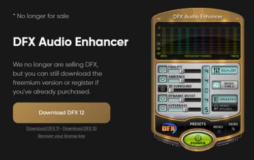 Potenciador de audio DFX