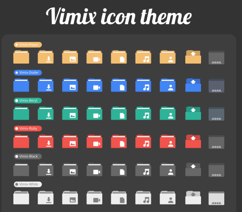Tema de iconos Vimix
