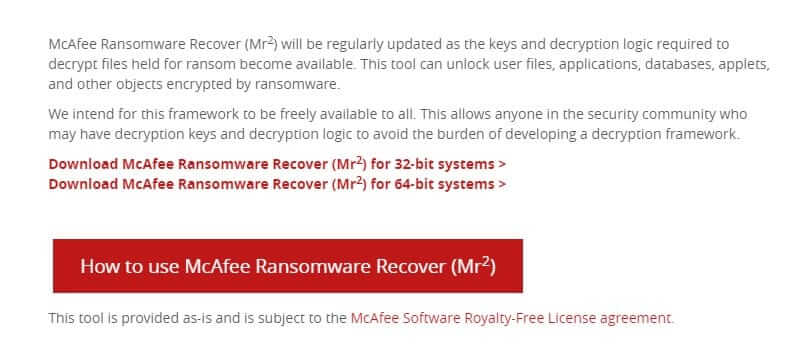 McAfee Ransomware Recuperar