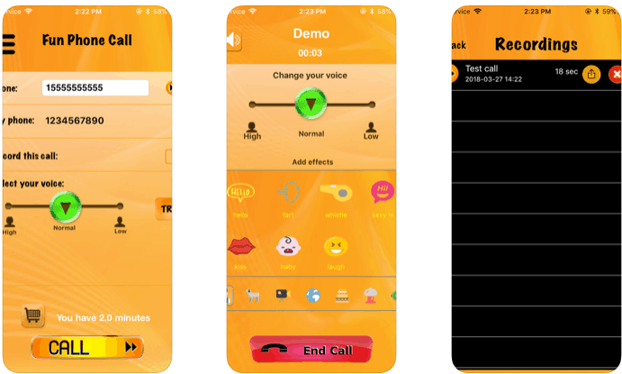 Llamada telefónica divertida - IntCall