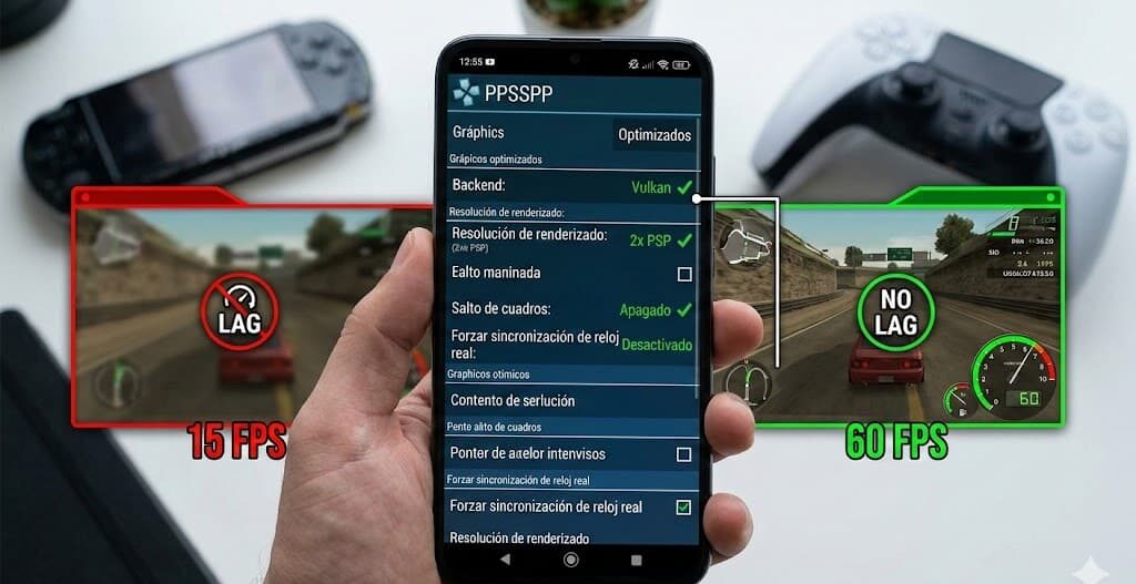 Cómo configurar PPSSPP en Android para evitar el lag